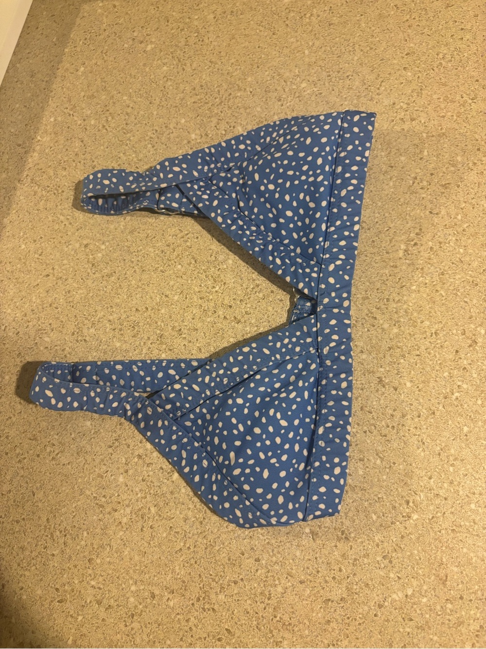 One One Blue Polka Dot Bikini Top
